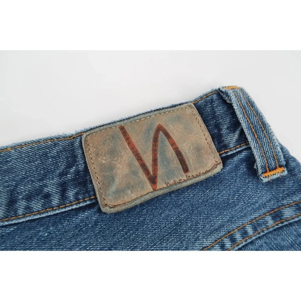 Nudie‎ Jeans Men's Fearless Freddie Shaded Rain Cotton Denim Italy Size 31x32